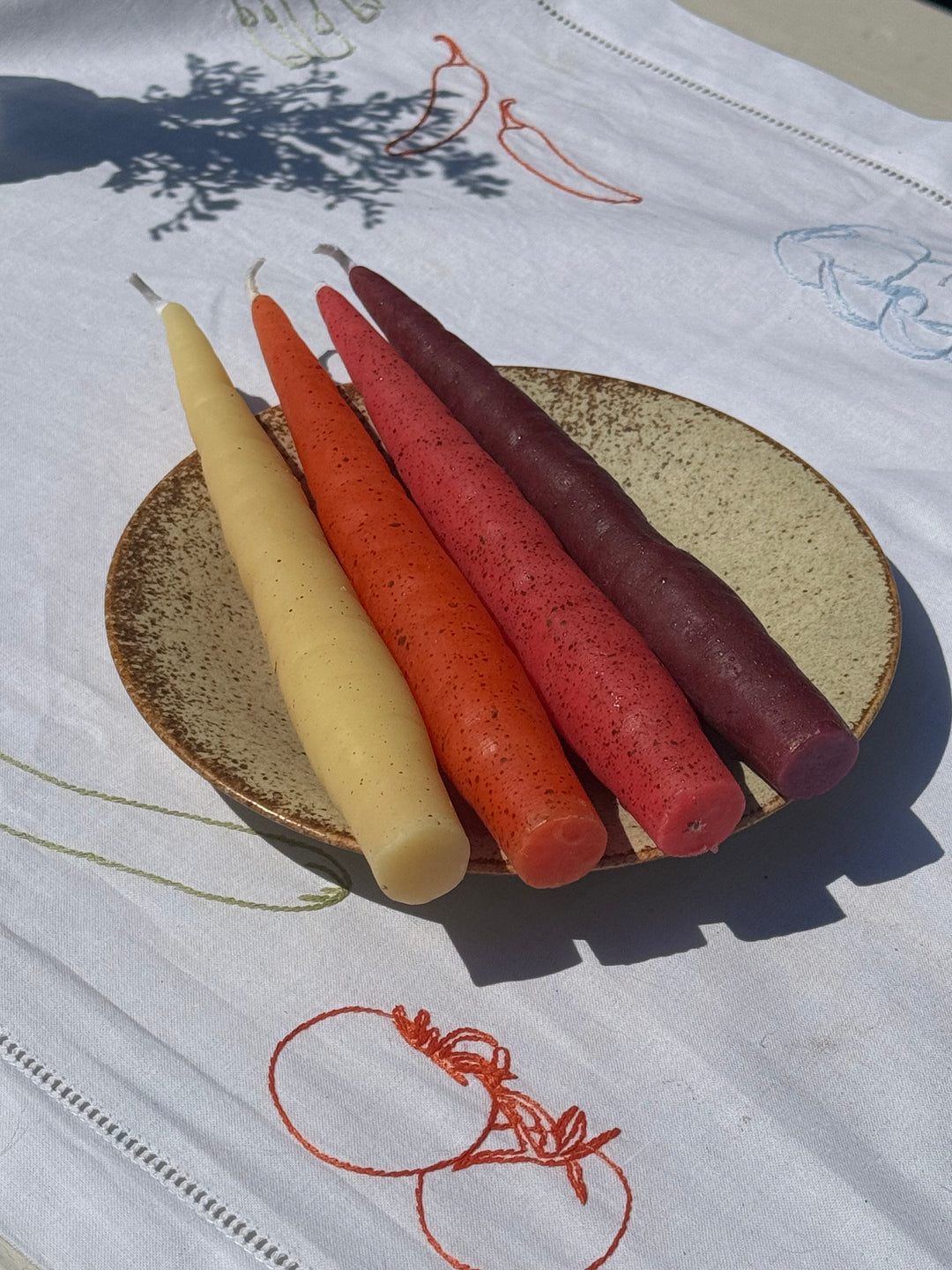 Beeswax Rainbow Carrot Sticks (Pack of four)