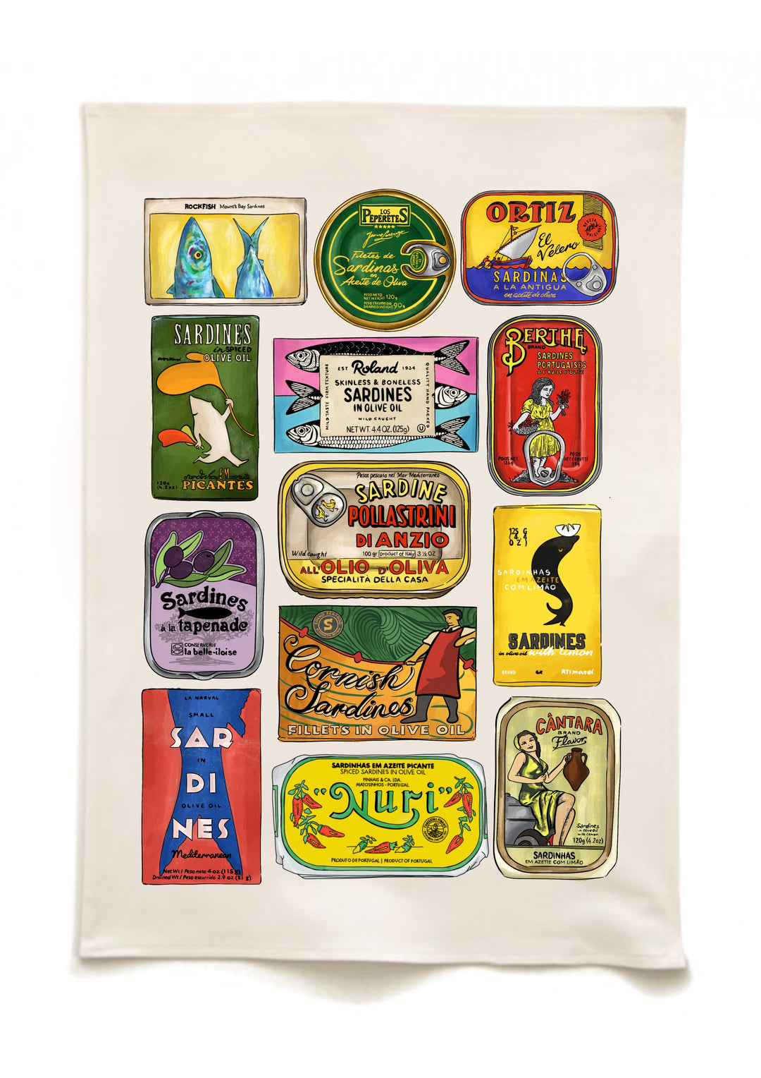 Tinned Sardine Tea Towel