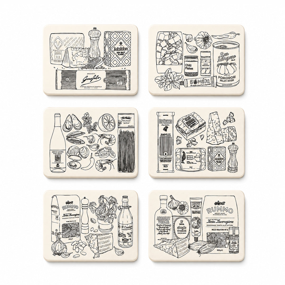 Pasta Placemats - Set of Six