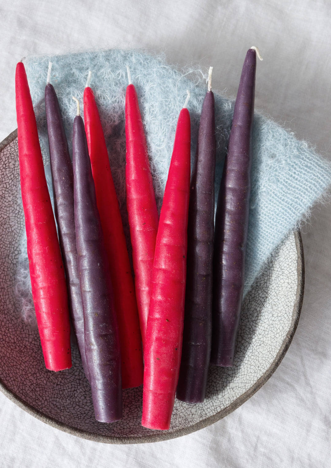 Pink and Purple Carrot Candle Sticks (Pack of four)