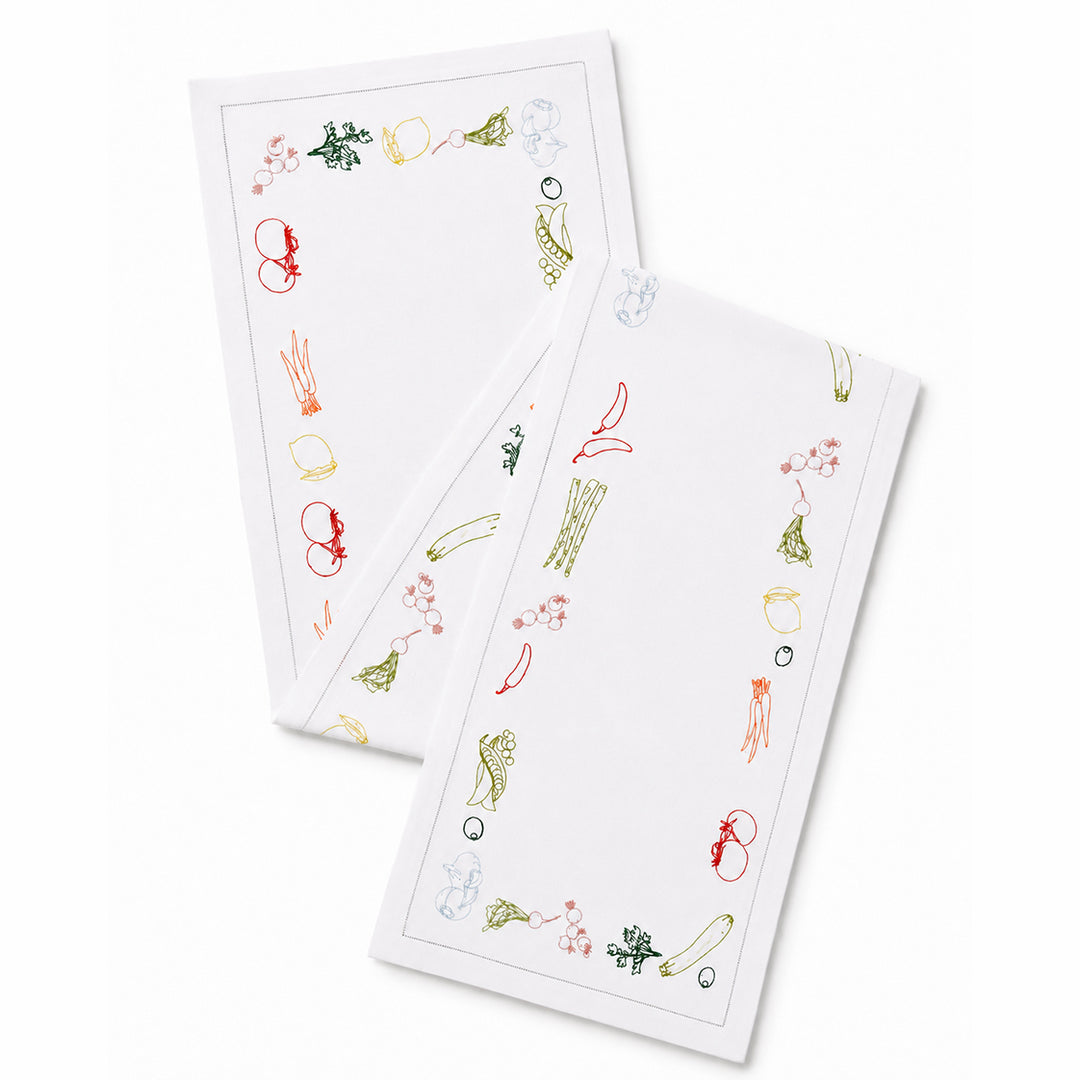 Allotment Embroidered Table Runner